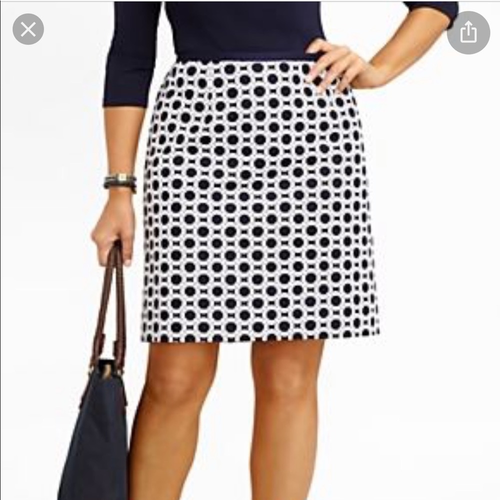 ❤️NWOT Talbots Lifesaver Print Canvas A-Line Skirt